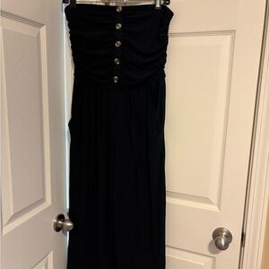 Rue21 Black Strapless Dress with Button Accents